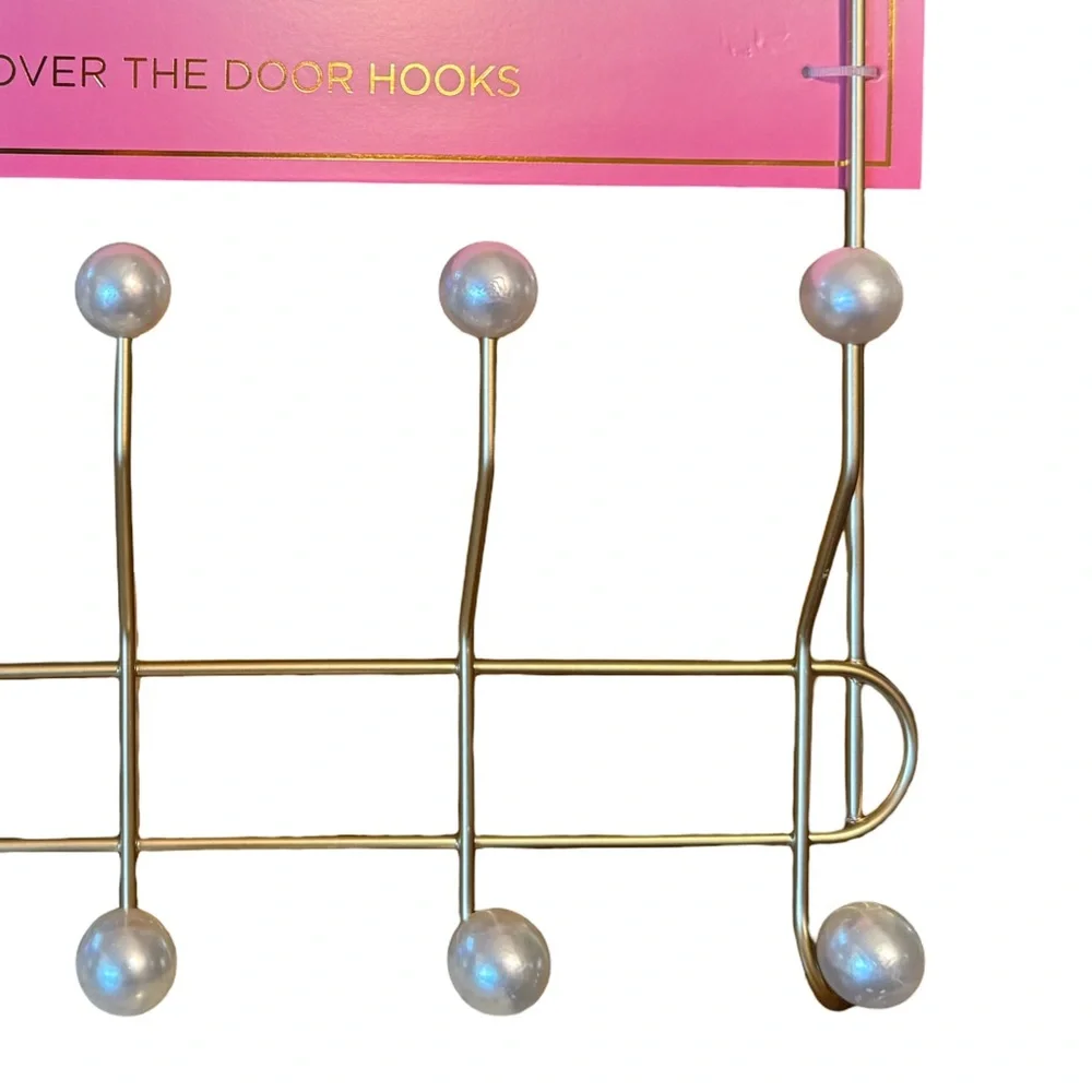 Juicy Couture Los Angeles NWT Gold Tone & Faux Pearl Hanging Door Hooks